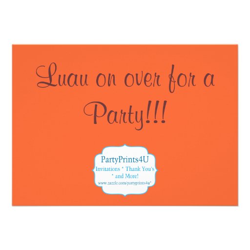 Grass Skirt and Coconut Drink, Luau Birthday Party Card
