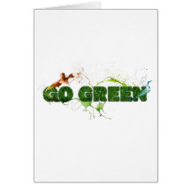Grass textured go green cards