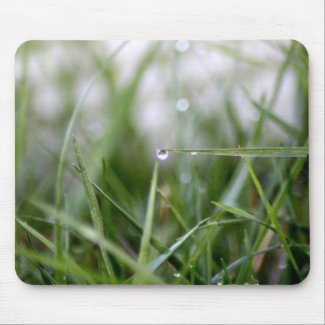 Grass water drop mouse pad