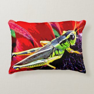 Grasshopper Accent Pillow