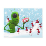 Grasshopper and the Ants Christmas Postcard