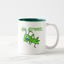 Grasshopper Go Green T-shirts and Gifts Coffee Mug
