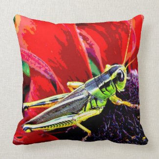 Grasshopper Throw Pillow