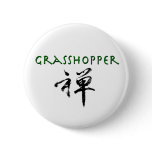 Grasshopper with "Zen" symbol Pin