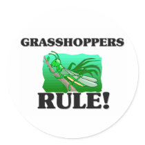 GRASSHOPPERS Rule! Round Stickers