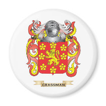 Grassman Coat of Arms (Family Crest) Fridge Magnets