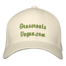 Grassroots Vegan.com embroidered hats by stockmgr Grassroots Vegan.com embroidered hats