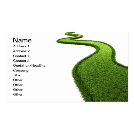 Grassy Road Business Cards (front side)