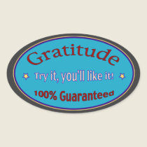 Gratitude 100% Guaranteed stickers