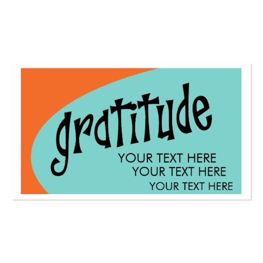Gratitude Business Cards (front side)