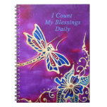 Gratitude journal: Silk Dragonfly Painting