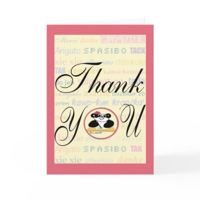 Gratitude means the same in any language greeting cards by Computious