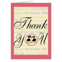 Gratitude means the same in any language greeting cards