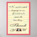 Gratitude means the same in any language posters