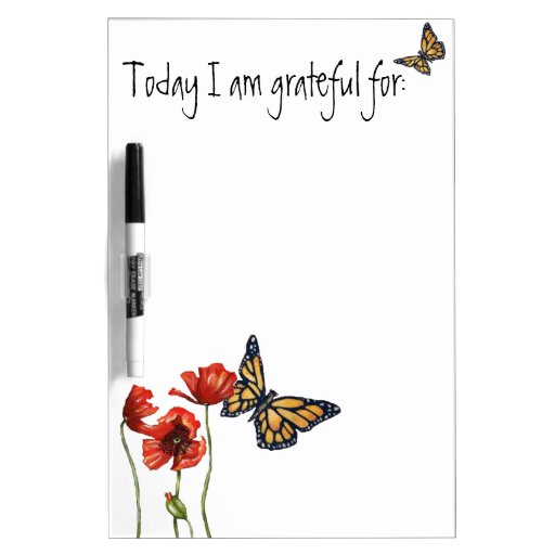 Gratitude Reminder List for Your Fridge Dry-Erase Board