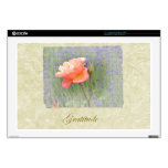 Gratitude Rose with Lavender Laptop Skins