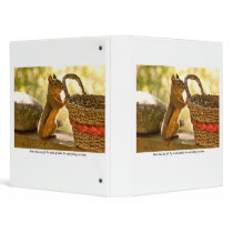 Gratitude Squirrel 3 Ring Binders
