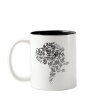 Grau Verlauf Doggenkopf Coffee Mugs