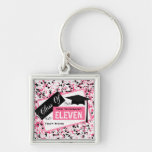 Graudation Class Of 2011 - Black & Pink Splatter Key Chain