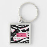 Graudation Class Of 2011 - Zebra Print & Pink Key Chain