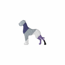 Graustreifen Stick Dogge bestickte hemden