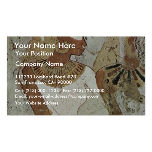 Grave Chamber Of Nebseni Scene Lady At A Banquet B Business Cards (front side)