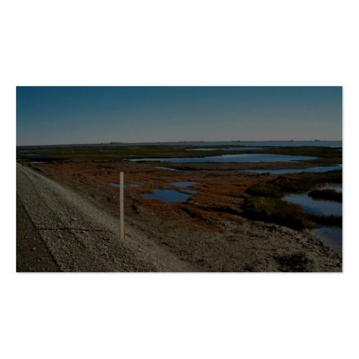 Gravel Road with North Slope Oil fields in backgro Business Card (back side)