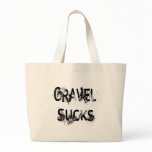 Gravel Sucks black Canvas Bags