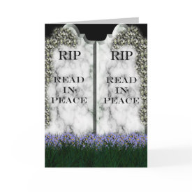 Gravestone Bookmark Card card