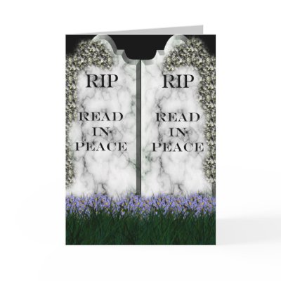 Gravestone Bookmark Card by TDSwhite