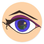 Graveyard at Night in Eye stickers