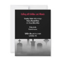 Graveyard fog creepy Gothic dark Halloween party invitation