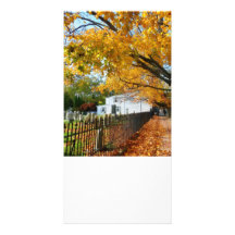 Graveyard in Autumn Custom Photo Card
