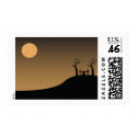 graveyard  on a hill postage