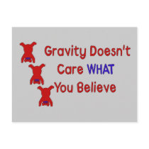 Gravity Doesn't Care Postcard