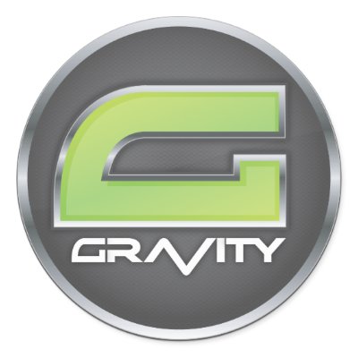 Gravity Logo Stickers by 404creative