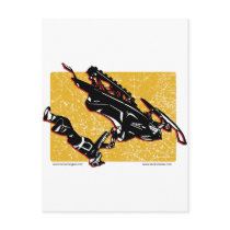 GRAVITY-SLED-in-Yellow Postcards