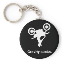 Gravity Sucks Dirt Bike Keychain