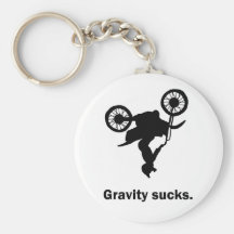 Gravity Sucks Dirt Bike Keychain