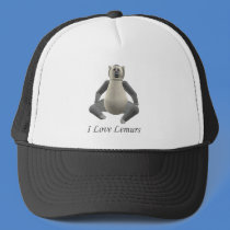 Gray and Beige fur Lemur Hat