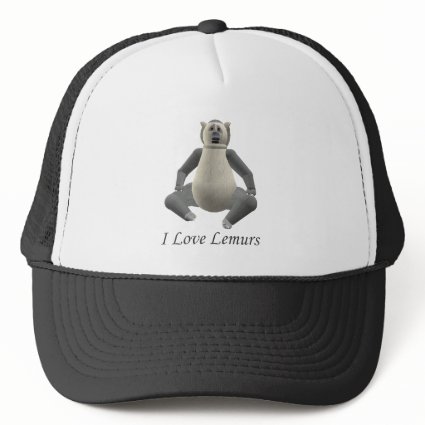 Gray and Beige fur Lemur Hat hat