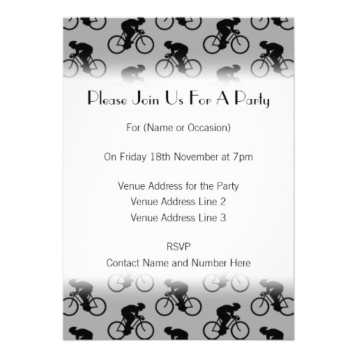 Gray and Black Bicycle Pattern. Announcements