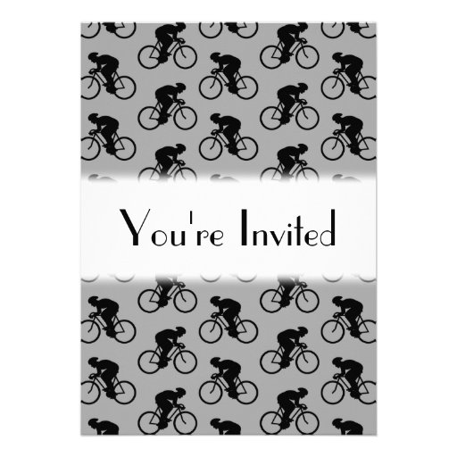 Gray and Black Bicycle Pattern. Announcements