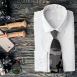 Gray and Black Camouflage Necktie