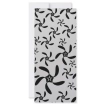 Gray and Black Futuristic Floral Design. Customized Rack Card