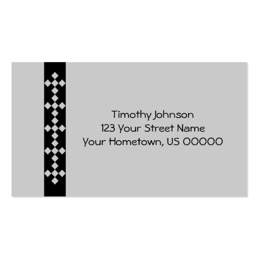 Gray and Black Profile Card Business Card (front side)