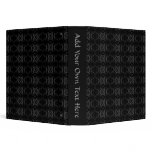 Gray and Black Stylish Flower Pattern. Binders
