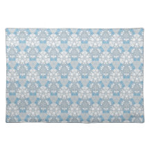 Gray and Blue Geometric Placemat