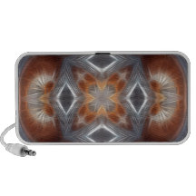 Gray and Brown Industrial Kaleidoscope 12 iPod Speakers
