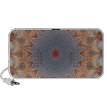 Gray and Brown Industrial Kaleidoscope 8 iPhone Speaker